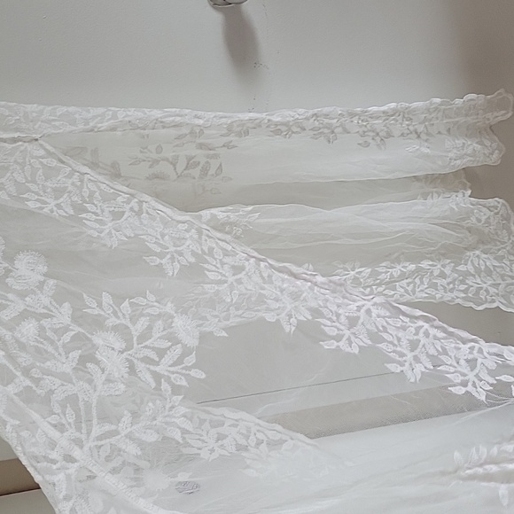 Cupshe Floral Lace Sheer Swim Cover-up Dress L - Picture 3 of 7